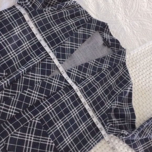 Ann Taylor Plaid Open Front Knit Cardigan Sz M - Picture 9 of 10